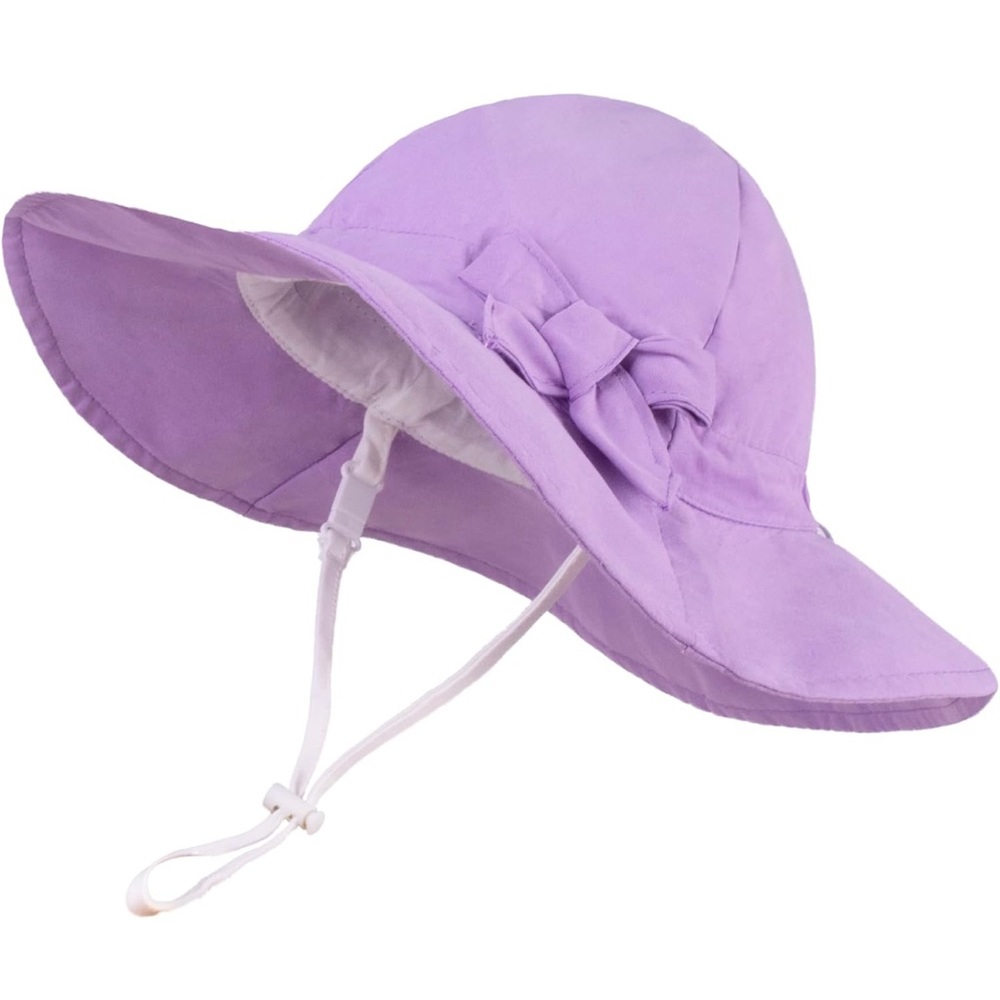 LANGZHEN UPF Beach Sun Protection Hat for Baby Toddler Adjustable Wide Brim